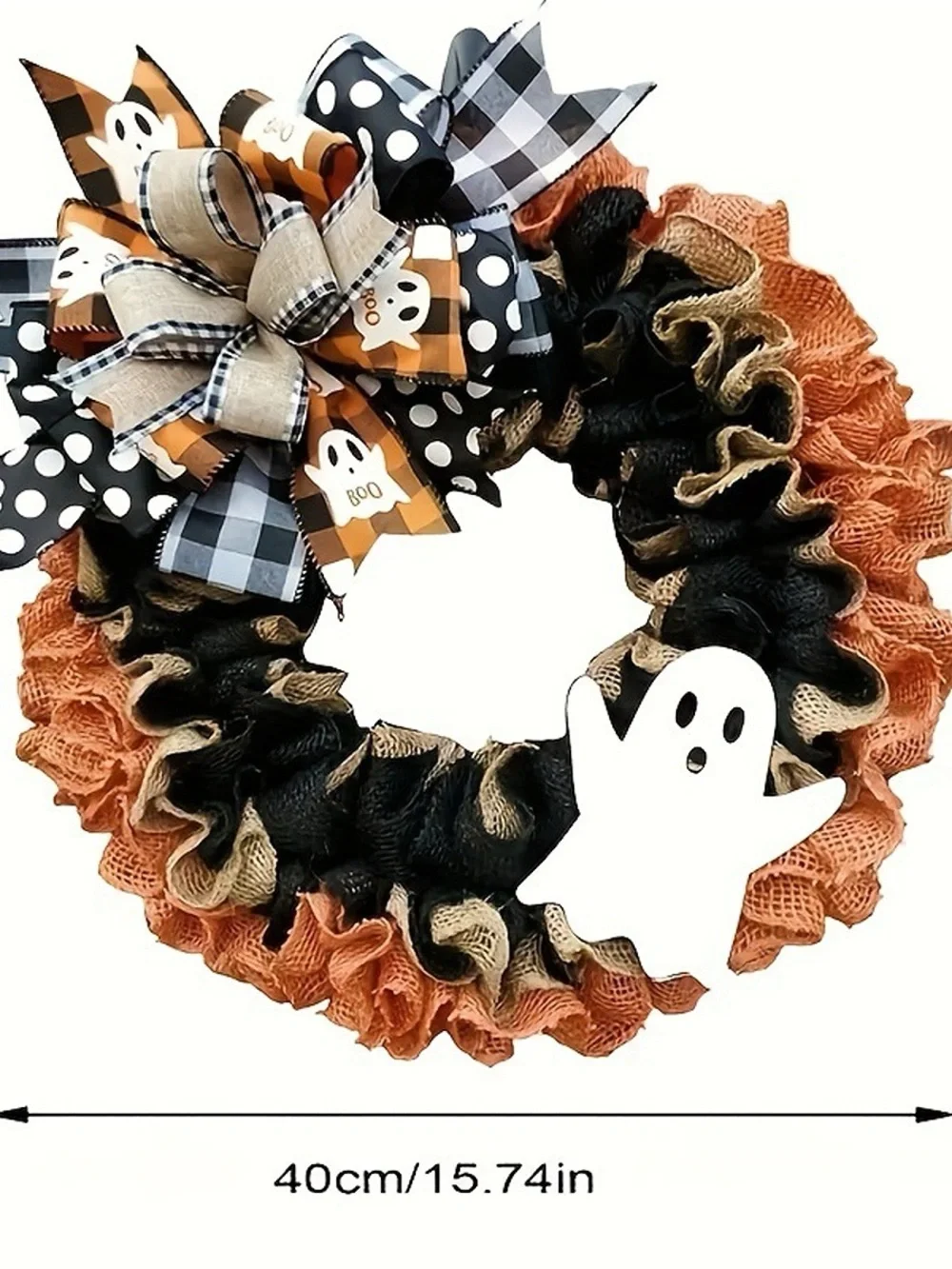 Halloween Decorative Ghost Wreath